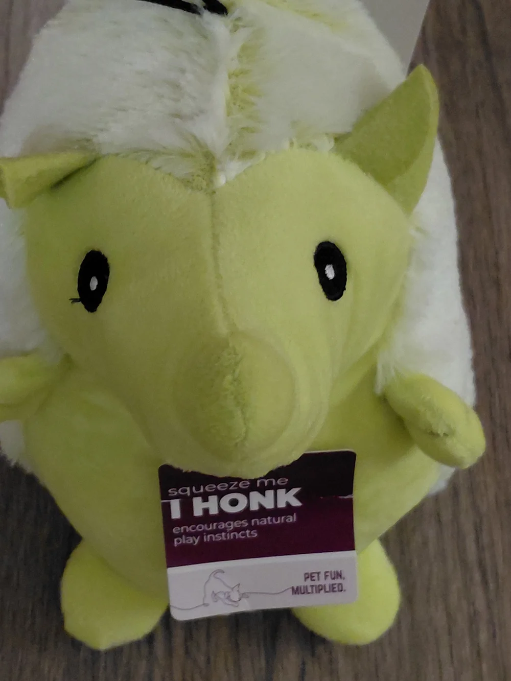 Multipet Squeeze Me I Honk Plush Dog Toy - Orange